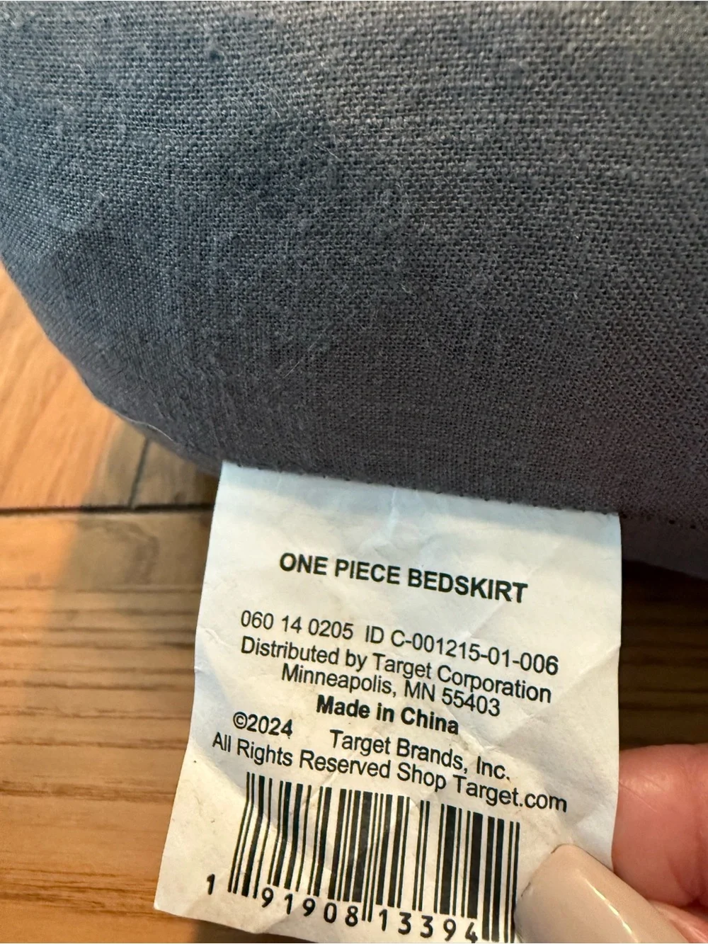 Target CASA LUNA Metal Gray King Bedskirt 15” drop Linen Blend